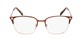 brown square full rim eyeglass frames for men