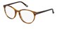 Brown round plastic eyeglass frames for men